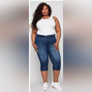 NWT Frankie & Stella High Rise Sculpting Stretch Capri Jeans 26 Plus